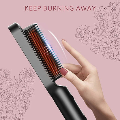 Hot Comb Hair straightener comb Hair Curler Hair crimper fast Heating not hurt Hair Straight Hair Curling rambut Anti-Scalding Styling Tool Straightening Brush
