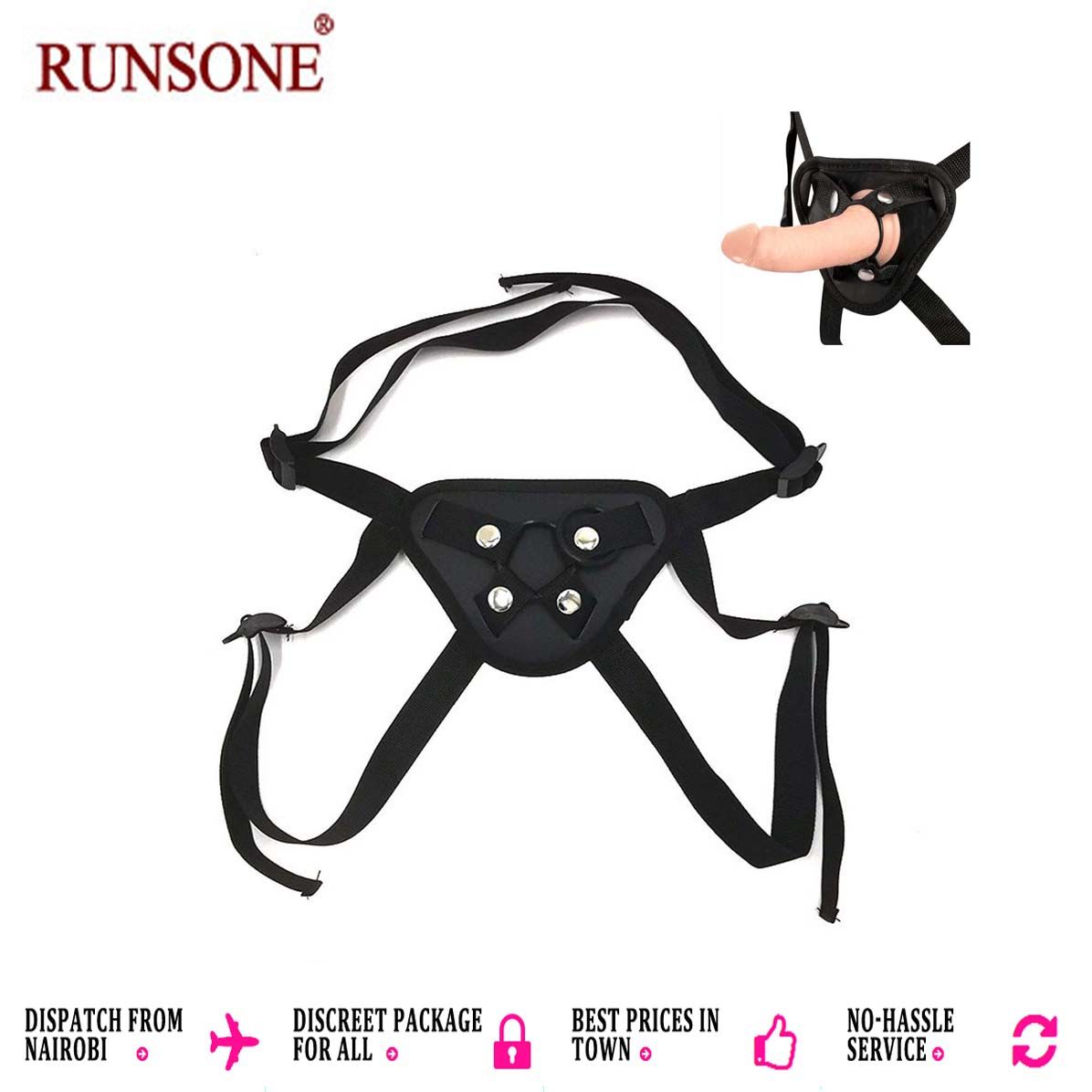 Women Strap-on Harness Adjustable Universal Chastity Belt BDSM Bondage Strap for Suction Cup Dildo Butt Plug Erotic Fetish Adult Sex Toy For Women Lesbian Men Couples