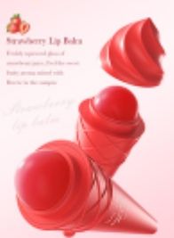 Strawberry Lip Balm Moisturizing Anti Chap Lipstick Hydrating Repair Nourishing Ice Cream Shape Lips Skin Care - Sadoer