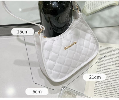 Embroidered Underarm Bag 2023 New Fashion Versatile Shoulder Bag Small Fragrant Wind Lingge Small Bag Girl