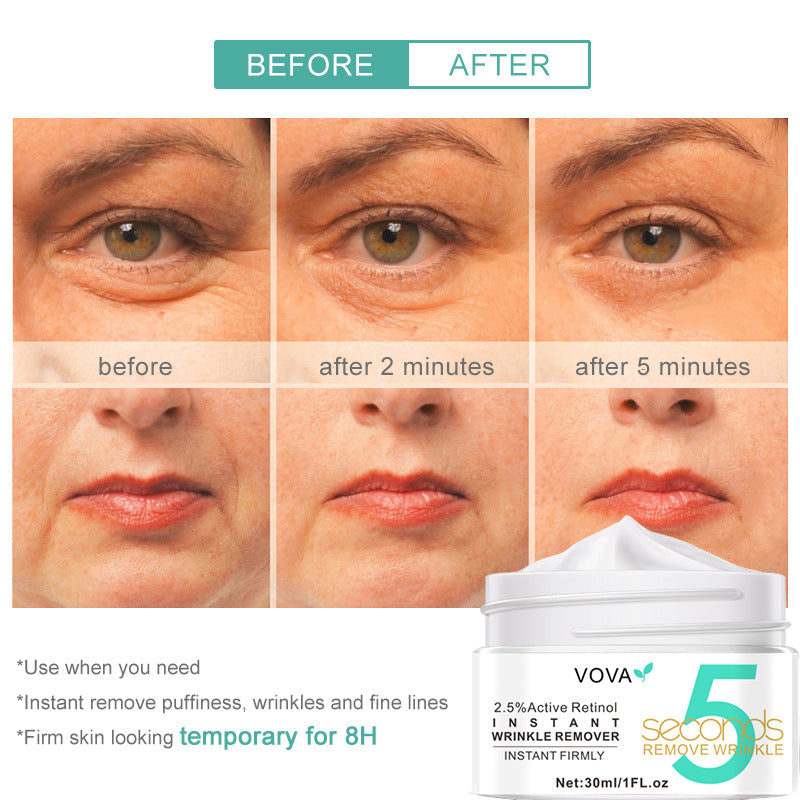 VOVA 5 Seconds Instant Wrinkles Removal Cream Active Retinol Lifting Firming Anti-aging Improve Fade Fine Lines Face Moisturizing Skin Care