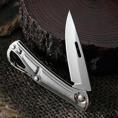 Pocket Folding Fruit Knife, Stainless Steel Outdoor Knife with Non-slip Handle for Kitchen Accessories