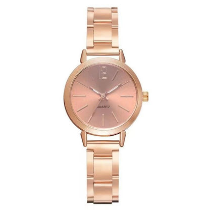 Stainless Steel Women Quartz Watches Bracelet Set For Ladies Lady Watch Wristwatches Female Watches Wrist Watch With Bangle Valentine's Day Christmas Birthday Gifts