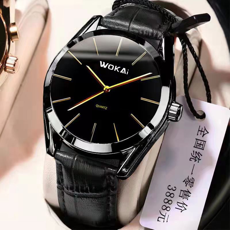 Men Watch Leather Straps Stainless Steel Good Quartz Luxury Man Wristwatch Waterproof Watches Male Watch Wrist Watch Valentines Christmas Birthday Gift Fashion