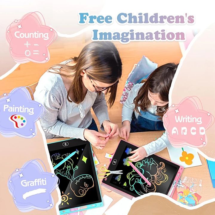 Smart LCD Writing Tablet, 8.5 Inch Graphics Tablet Electronic Writing Drawing Colorful Screen Doodle Board For kids
