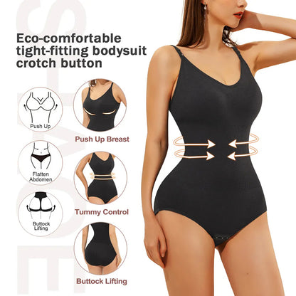 Shapewear For Women Tummy Control Butt Lifter Body Shaper Invisible Under Dress Slimming Strap Thong Underwear Bodysuit Full Body Shaper Woman Flat Belly Push Up Butt Lifted Corset Underwear Girdle