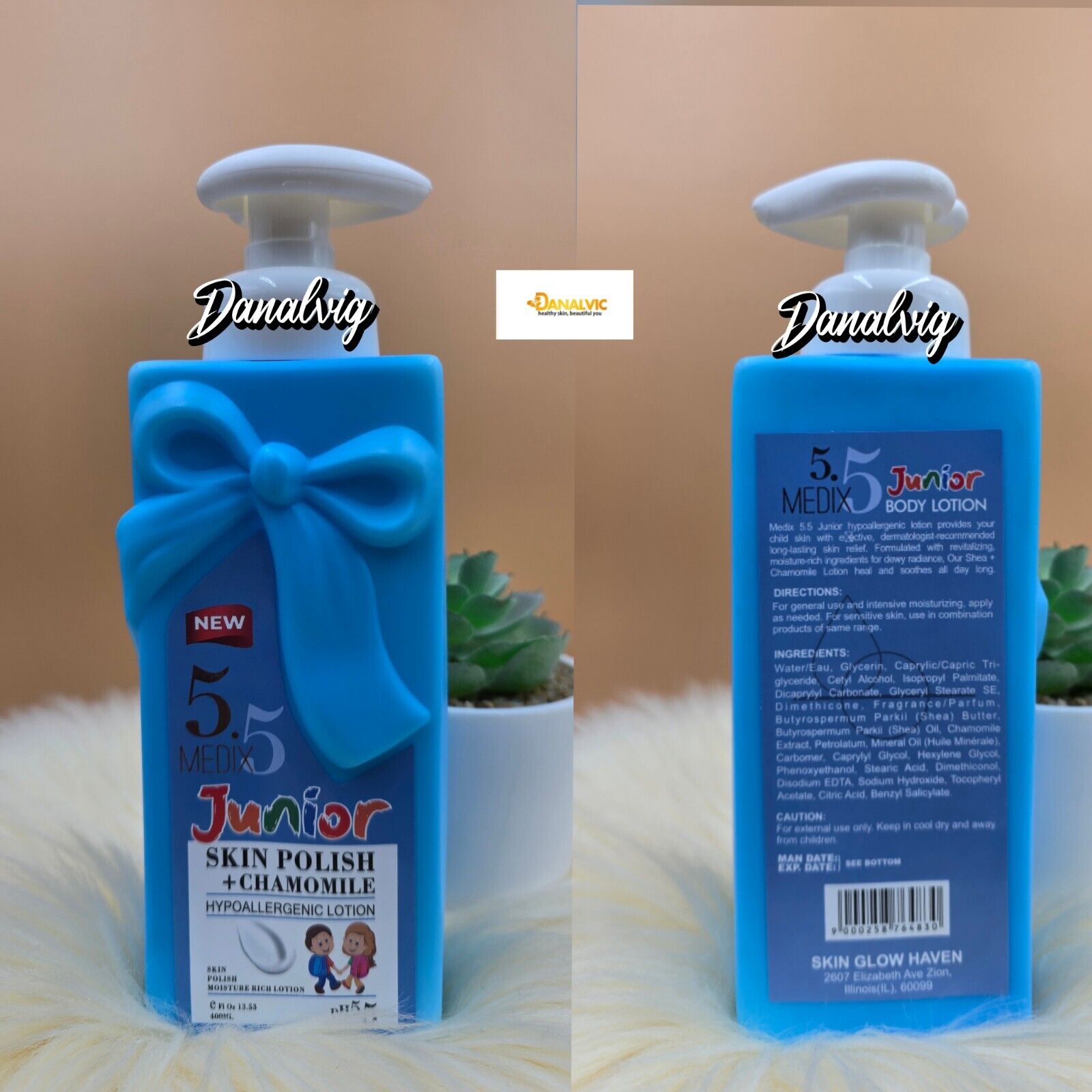 2 Packs Medix 5.5 Skin Polish + Chamomile Moisturizing Body Wash 1000ml + 400ml Powerful Hydration Cleansing Long-lasting Body Moisturizer