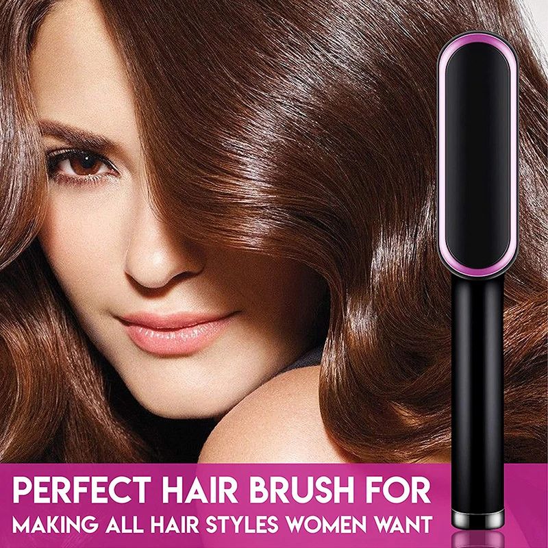 Hot Comb Hair straightener comb Hair Curler Hair crimper fast Heating not hurt Hair Straight Hair Curling rambut Anti-Scalding Styling Tool Straightening Brush