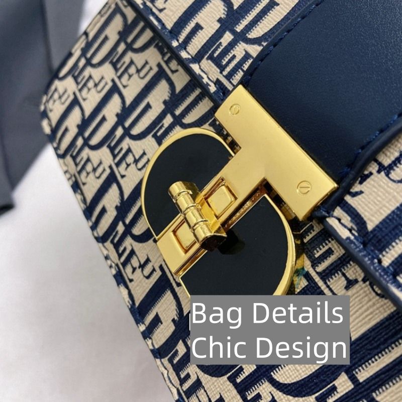 Mateamoda Refined Monogram-Printed Chain Sling Bag Underarm Bag Crossbody Bag