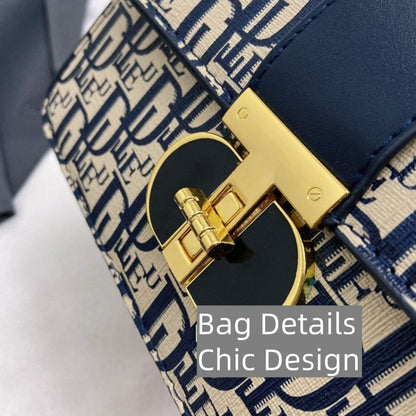 Mateamoda Refined Monogram-Printed Chain Sling Bag Underarm Bag Crossbody Bag