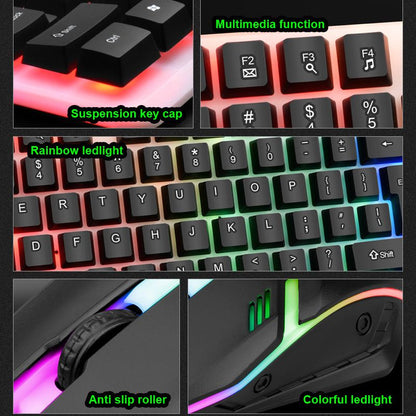 2in1 Luminous keyboard and mouse set Mouse Combos Mechanical feel e-sports gaming mouse keyboard set