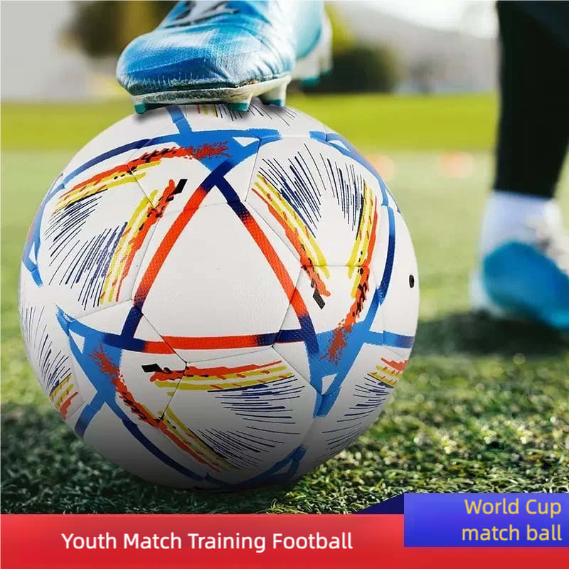 The official ball of the Qatar World Cup, Professional Soccer Ball, Official Size 5 Football Perfect For Outdoor Training&Entertainment, PU Leather Seam Durable And Long-Lasting Soccer Ball