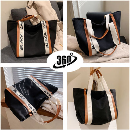 Ladies Large Capacity Tote Bag Women Handbag Simple Canvas Bag