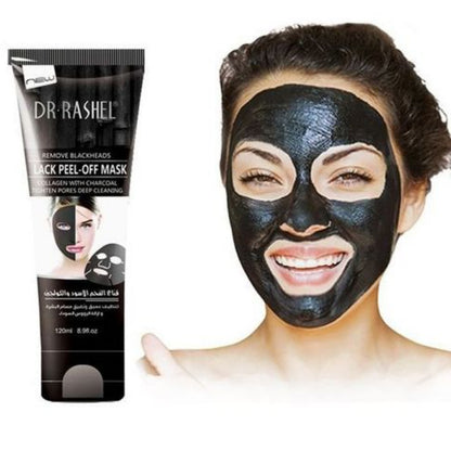 Dr. Rashel Black Mask Collagen & Charcoal Peel Off Facial Mask Remove Blackheads Deep Cleansing Tighten Pores Face Mask