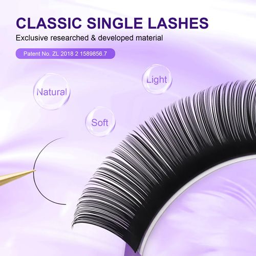 16Rows Classic Individual Eyelash Extension Lashes Matte Black Professional MIX 7-15MM Soft Natural Curl Faux Mink Eyelashes Extension Individual Eyelashes Artificial Fake False Eyelashes