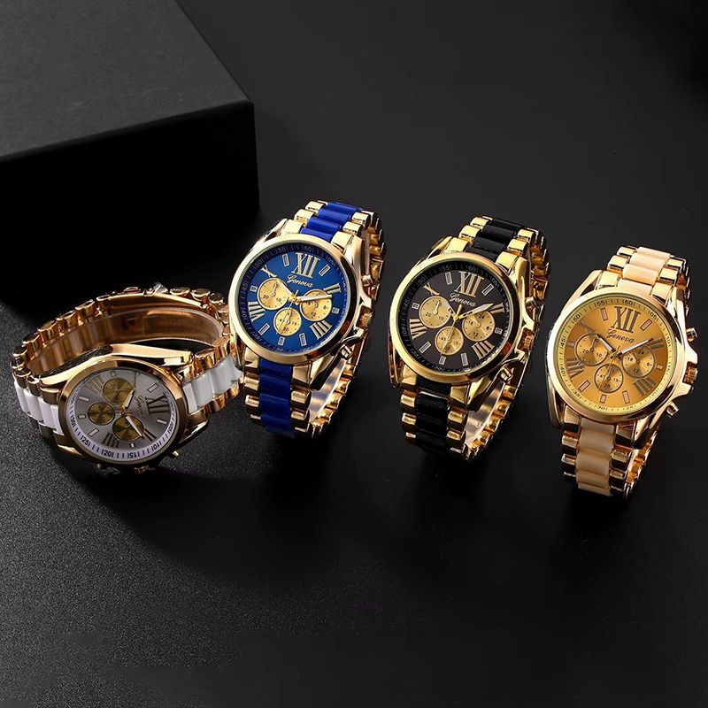Men Watches Top Luxury Brand Fashion Men Quartz Watches Large Dial Gold Steel Business Male Watches Casual Fashion Men Wristwatch