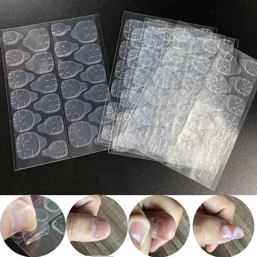 10 Sheets 240pcs Double Sided False Nail Art Adhesive Tape Glue Sticker DIY Tips Fake Nail Acrylic Manicure Gel Makeup Tool