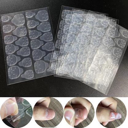 10 Sheets 240pcs Double Sided False Nail Art Adhesive Tape Glue Sticker DIY Tips Fake Nail Acrylic Manicure Gel Makeup Tool