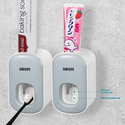 Wall Mount Automatic Toothpaste Dispenser Bathroom Accessories Set Toothpaste Squeezer Dispenser Bathroom Toothbrush Holder Tool Toothpaste Storage