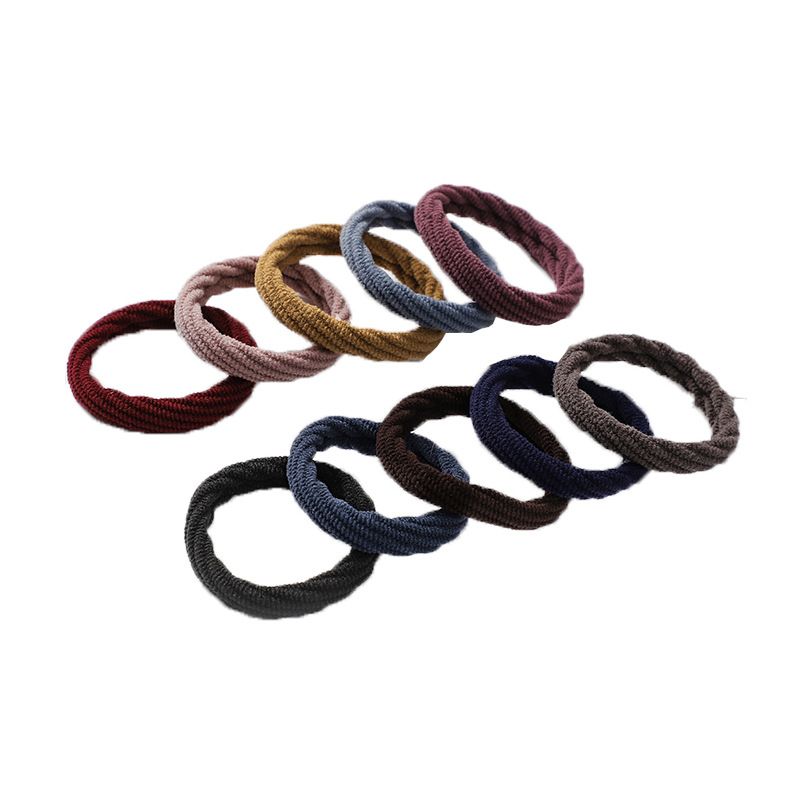 20 PCS/Set Hot Selling Thick And High Elastic Basic Hair Ring Simple Hair Tie Towel Ring Head Rope For Women Without Seams And No Damage To Hair Rope