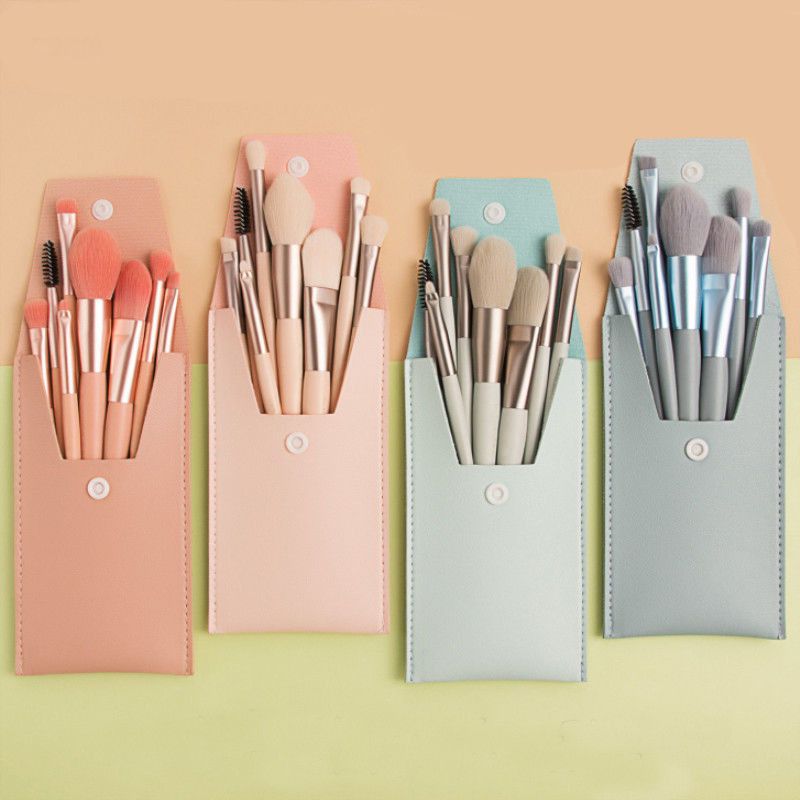 8-piece high-quality makeup brush portable concealer honey paint set soft hair beauty makeup eye shadow makeup tool set