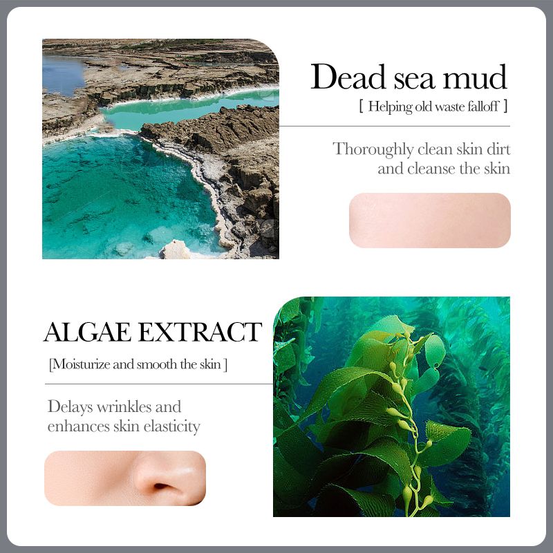 7pcs BIOAQUA Deep Mineral Dead Sea Facial Mask Sheet Moisture Mud Mask Face Care Skin Care Set Acne Sunscreen Pores Moisturizing Oil-control Anti-aging Replenishment Facia Product