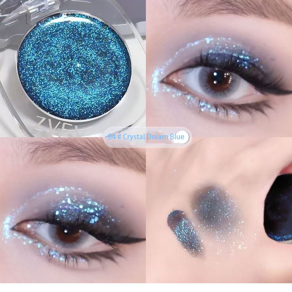 Single color explosive flash eye shadow plate delicate, clear, shiny, pearly, broken diamond girls' advanced color eye shadow cream