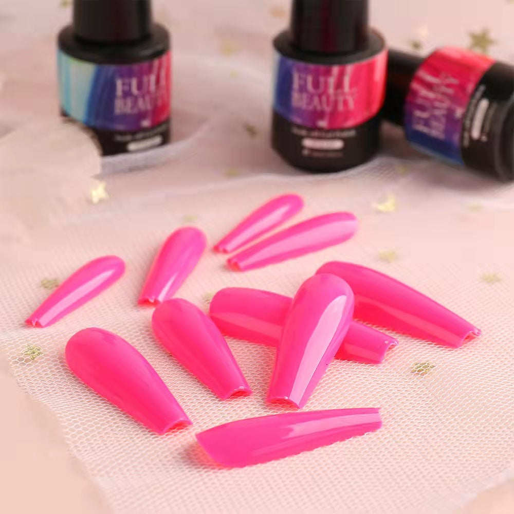 False Press On Nails Artificial Fingernails With Packaging Box Press On Nails Personal Care Nail Artificial Fingernails 10 Mix Colours DIY ABS Nail Tips Press