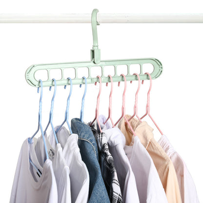 Closet Organizers and Storage, Multifunctional Closet Organizer Magic Space Saving Hangers with 9 Holes Closet Storage Organization for Wardrobe Heavy