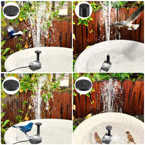Solar Power Fountain Submersible Floating Water Pump Bird Bath Pond Garden Decor