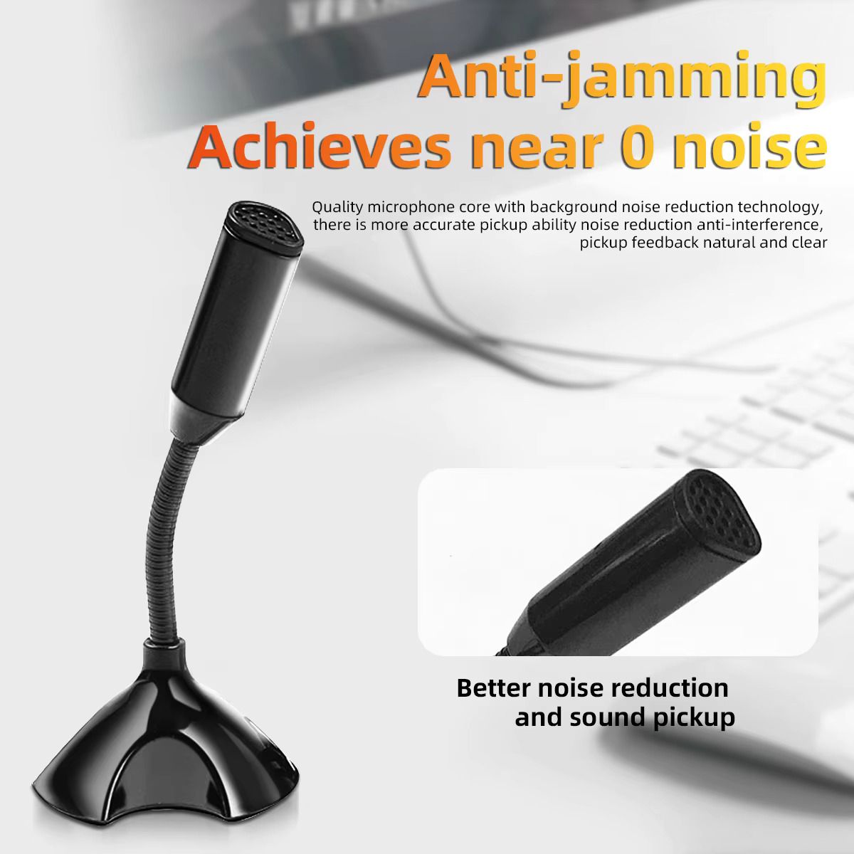 USB Microphone For Laptop And Computers Adjustable Studio Singing Gaming Streaming Mikrofon Stand Mic With Holder Desktop