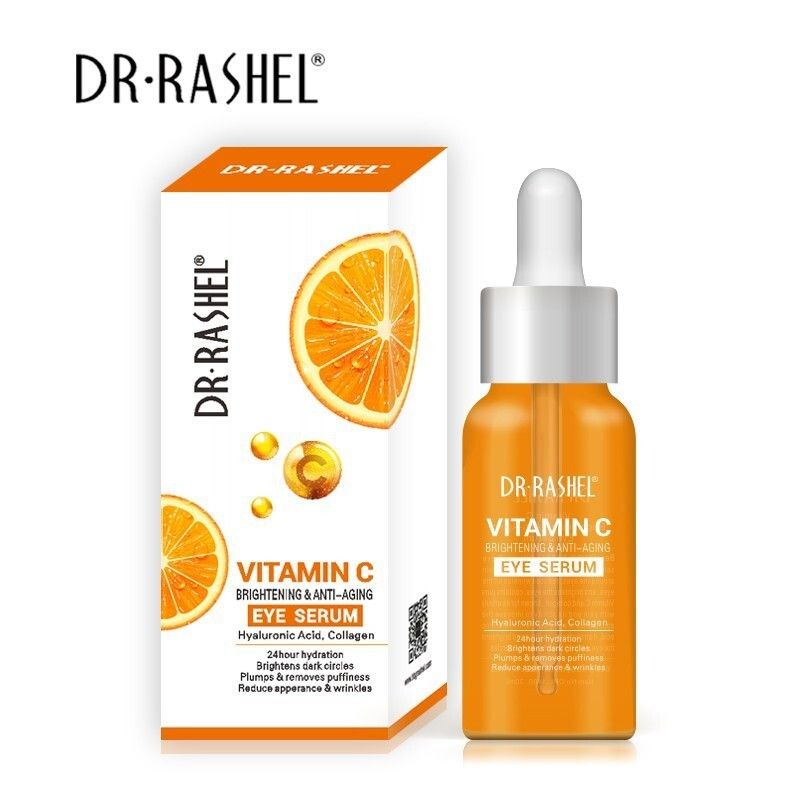 Vitamin C Eye Serum Dr Rashel Brightening & Anti‑Aging Hyaluronic Collagen Eye Treatment 30 ml – Dark Circle Reducer, Firming, Puffiness Relief for Youthful Eyes