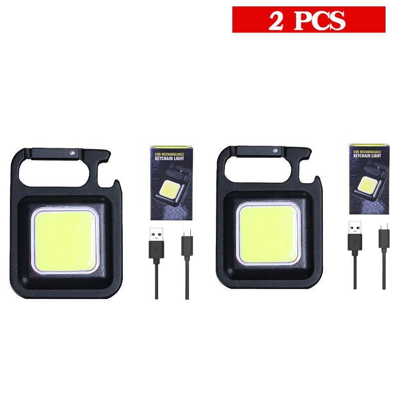 1/2/4pcs Mini LED Lighting Keychain FlashLight Portable Pocket USB Rechargeable Indoor Tabletop Lighting Outdoor Lighting For Camping Fishing Climbing