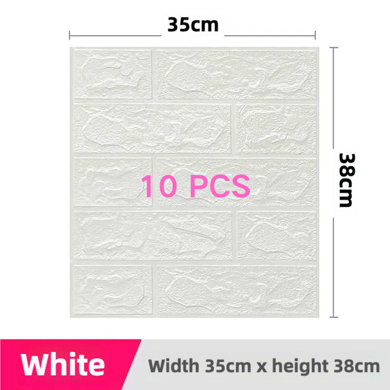 5pcs 70cm*77cm Self Adhesive Foam Wallpaper DIY 3D Wall Panel Living Room Brick Stickers Bedroom Kids Room Brick Papers Home Wall Decor