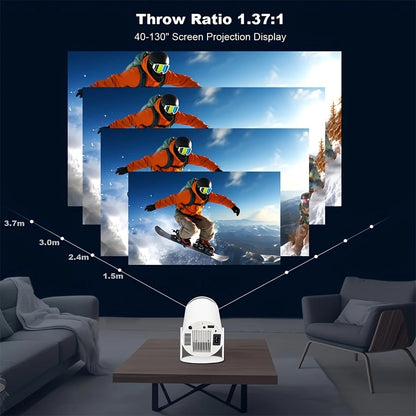 2025 new HY300 Pro Projector ,Free 16GB flash drive as Gift, 4K 1080P Support with Android TV 11.0, Mini Portable 180° Rotatable Movie Projector ,Auto Keystone Compatible for Laptop, PC, Smartphone