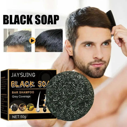 Grey Coverage Bar Shampoo Repair Gray White Hair Color Treatment Smoothing Nourishing Anti Dandruff Natural Hair Darkening Soap