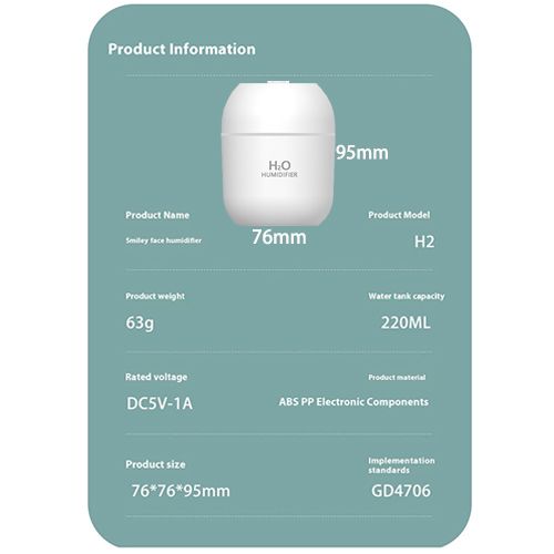 Air Humidifier Cute Aroma Diffuser With LED Night Light Cool Mist Humidifiers For Bedroom Home Car Plants Purifier Humificador Home Appliances