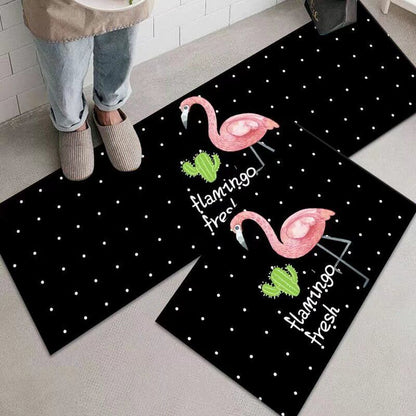 2PCS Set Kitchen Rug Set Non Slip Kitchen Mat Rubber Bedroom Living Room Long Bedside Area Rug Doormat Runner Rug Set Floor Carpet Household Carpet Home Decor