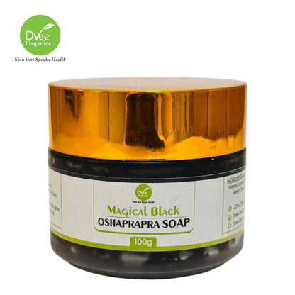 Magical Black Oshaprapra Soap - Dvee Organics - Brightening Body/Face Wash Good for Sebum Regulation, Spots & Acne Removal