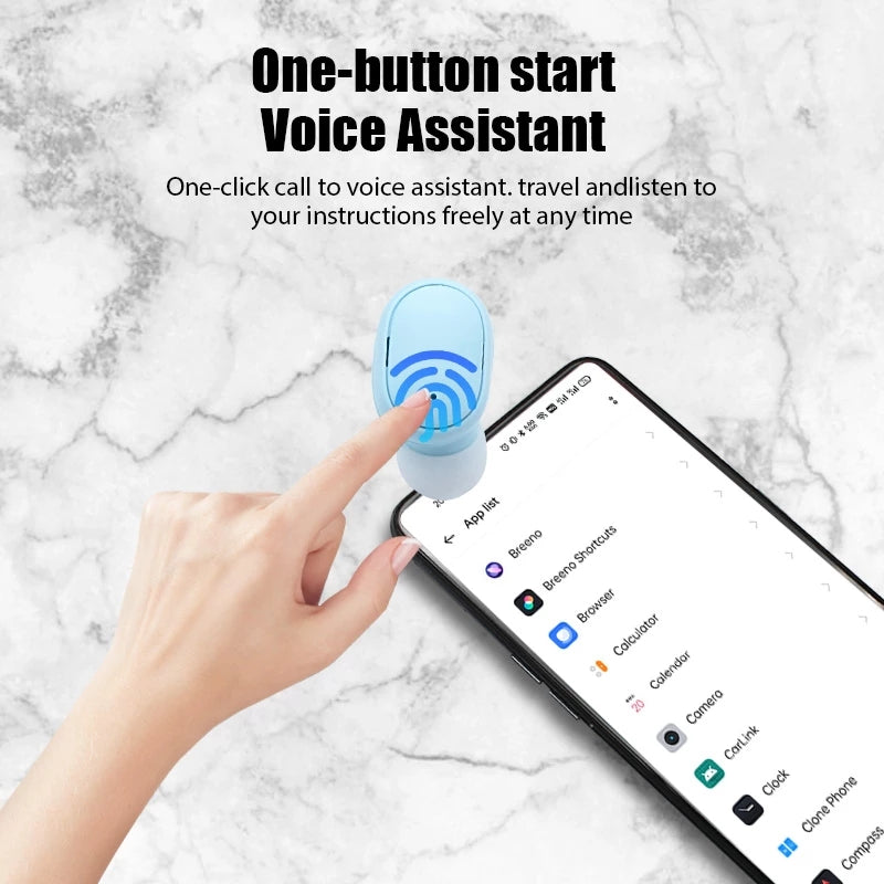 RichRipple A6S Plus Bluetooth Earphone TWS Sports Earbuds Touch Mini Wireless Bluetooth Earpods 5.0 Touch Earphone