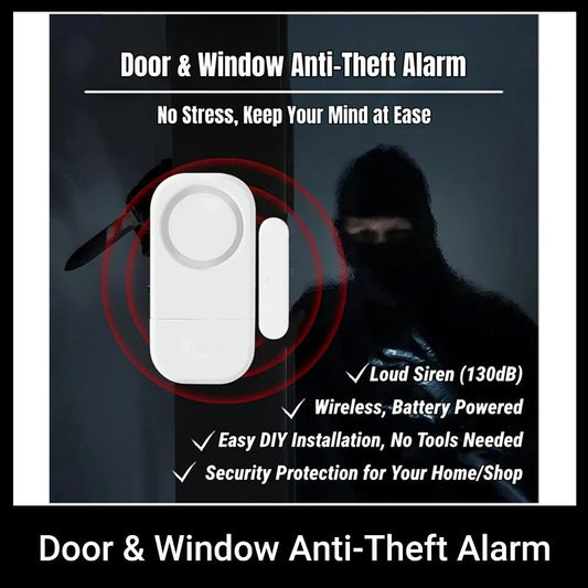 Horn Door Window Anti-Theft Alarm Wireless Burglar Alarm Home Security System Security Sensor Magnetic Contact Alarm Magnetic Sensor Home Safety Device Mini Horns & Sirens Anti-theft Device Burglary