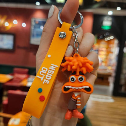 Fun Cute New Inside Out Keychain Pendant Inside Out Cartoon Car Keychain Ring Small Gift