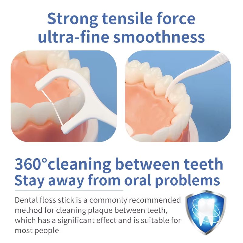 150pcs Dental Floss Sticks Dental Floss Picks High Elastic Smooth Dental Floss Interdental Brush Teeth Cleaning Oral Care Ultra-fine Sticks Family Pack Adult Dental Floss Safety Toothpicks