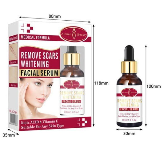 Aichun Beauty Remove Scars Whitening Face Serum Brightening Kojic Acid & Vitamin E Scar Remover Facial Skin Care
