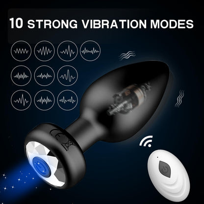 Anal Plug Adult Sex Toy,Adult Sex Toys and Games for Men Women,Wireless Remote Control 10 Frequency Vibration,Small Butt Plug for Female Male Prostate Massage Vibrating Anal Sex Toys for Men