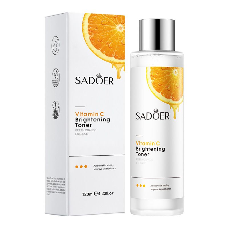 SADOER 24PCS Skin Care Set Vitamin C Hydrating Whitening Face Toner + SADOER Face Cleanser + SADOER Vitamin C Serum Face Essence + Hydration Spray + 20PCS Sleeping Masks