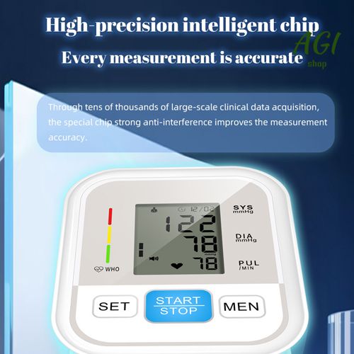 Upper Arm Blood Pressure Monitor Voice Broadcast Measurement Tool Portable LCD Digital Tonometer Sphygmomanometer Tensiometer Heart Rate Pulse Meter Health Care BP Monitor