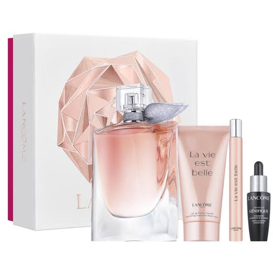 La vie est belle EDP 4 Piece Gift with BL,Mini Perfume & Advanced Genefique.