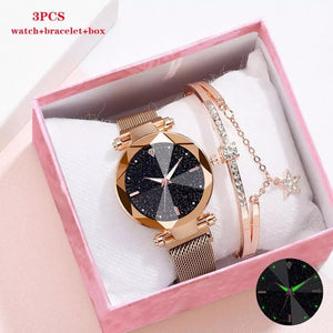 Ladies Fashion Watch  and Bracelet Giftset Combo