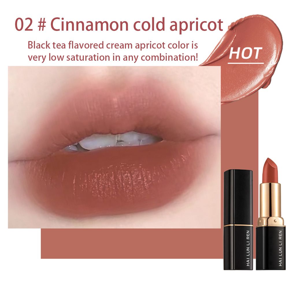 Lipstick Velvet Matte Easy to Color Lipstick Makeup Moisturizing Whitening Student Affordable Lip Mud Non Staining Glass Not Easy to Fade